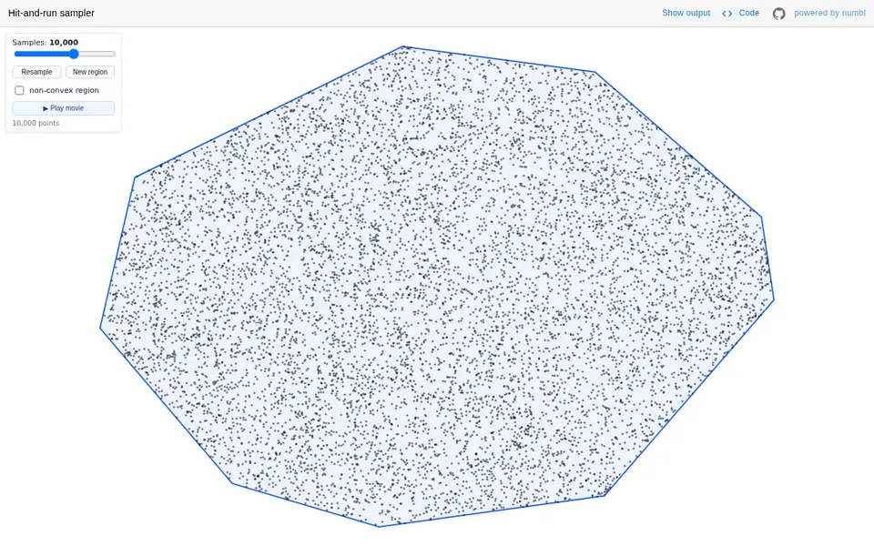 Screenshot of concept-collection.github.io/hitandrun-interactive
