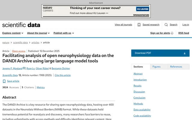 Screenshot of DANDI AI Notebooks
