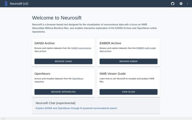Screenshot of Neurosift